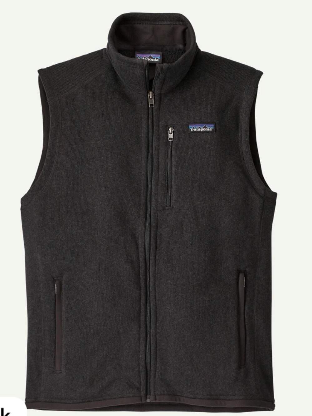 Patagonia Men's Better Sweater Fleece Vest in Black w/ Stand Up Collar Size XXL